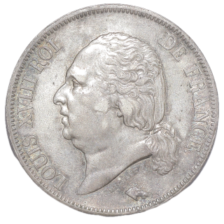 France - Louis XVII (1814-1824), 5 Francs, 1822, K (Bordeaux)