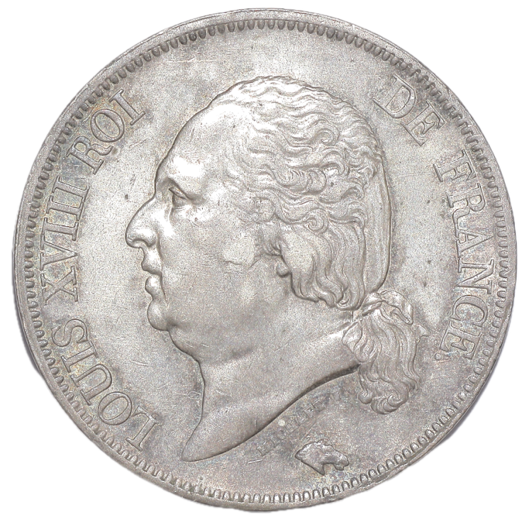 France - Louis XVII (1814-1824), 5 Francs, 1822, K (Bordeaux)
