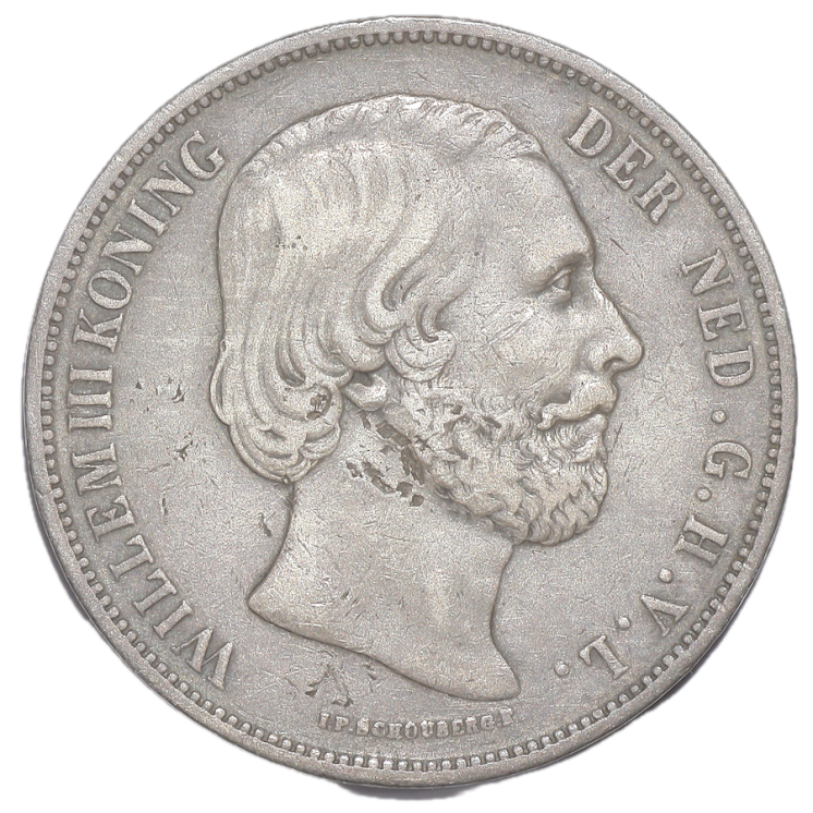 Pays-Bas - Guillaume III (1849-1890), 2 1/2 Gulden, 1869