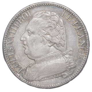 France - Louis XVII (1814-1824), 5 Francs, 1814, A (Paris)