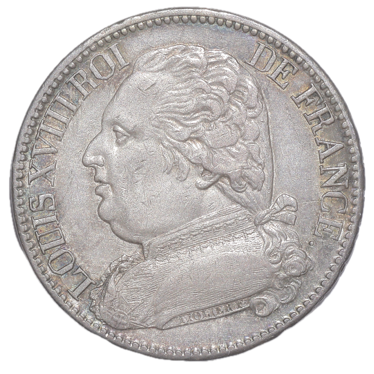 France - Louis XVII (1814-1824), 5 Francs, 1814, A (Paris)