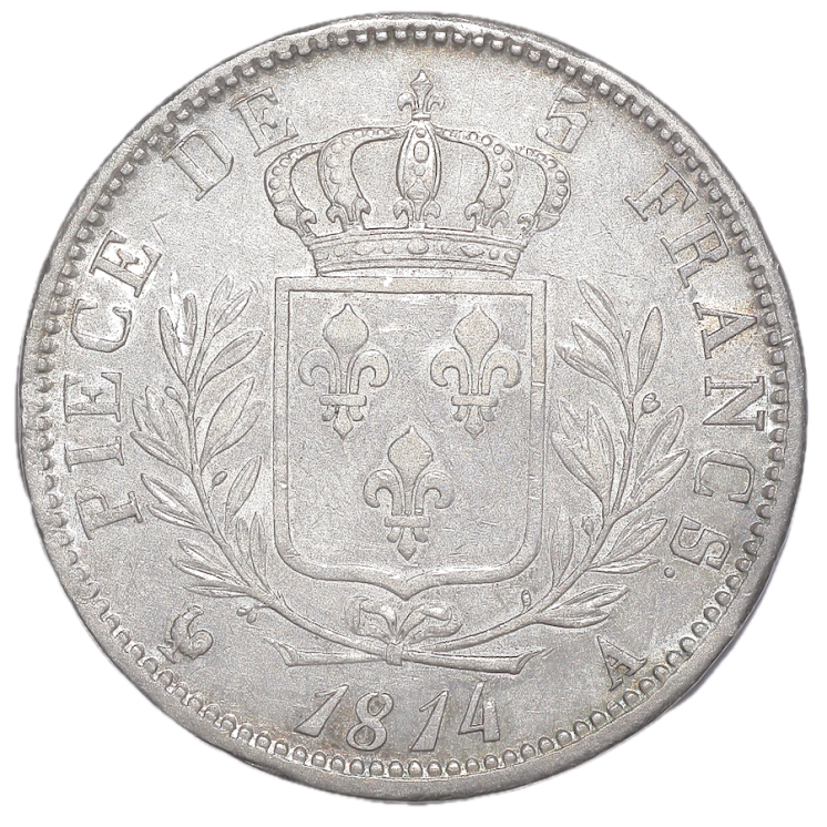 France - Louis XVII (1814-1824), 5 Francs, 1814, A (Paris)