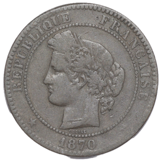 France - Gouvernement de Défense Nationale (1870-1871), 10 cent, 1870, A (Paris)