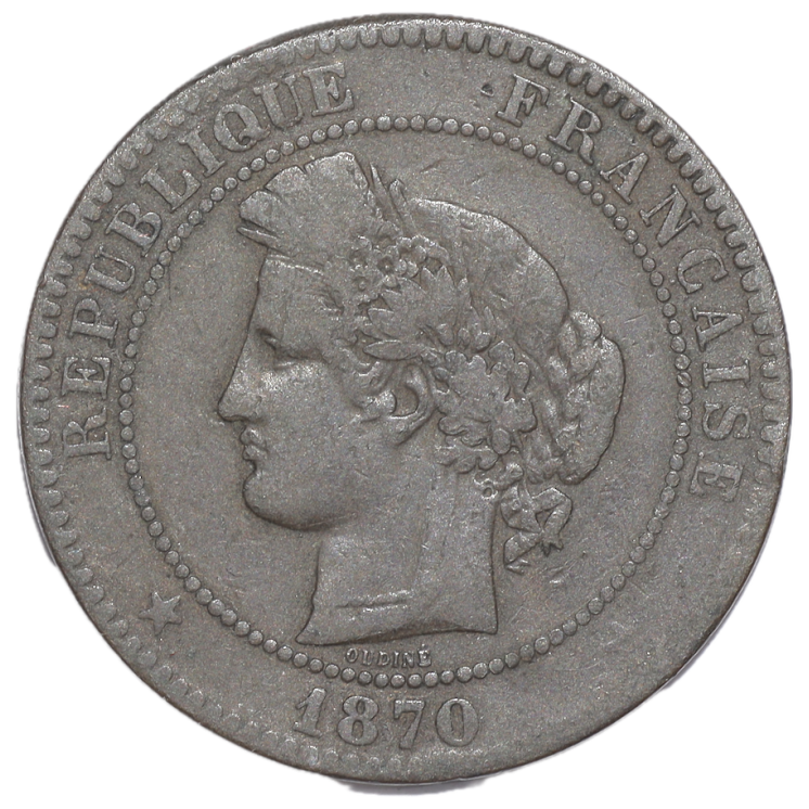 France - Gouvernement de Défense Nationale (1870-1871), 10 cent, 1870, A (Paris)