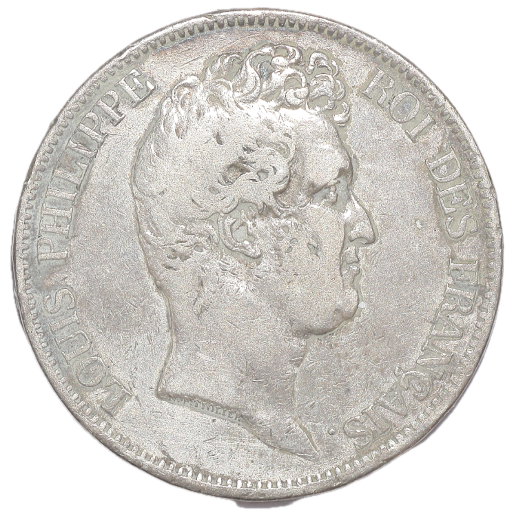 France - Louis-Philippe (1830-1848), 5 Francs, 1830, A (Paris), Tranche en relief
