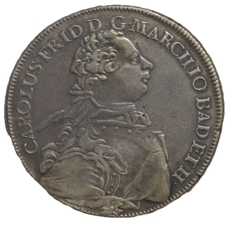 Allemagne, Baden - Charles-Frederic (1738-1771), Thaler, 1765