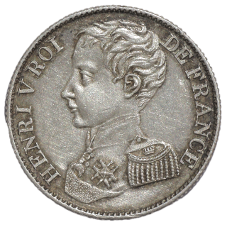 France - Henri V, Prétendant, 1 Franc, 1831