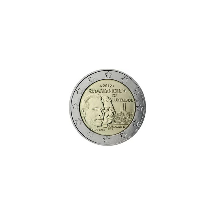 2012 - Luxembourg, 2 euros Grand-Duc Henri et Grand-Duc Guillaume IV