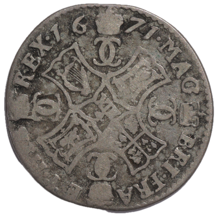 Angleterre - Charles II (1660-1685), 1 Merk, 1671