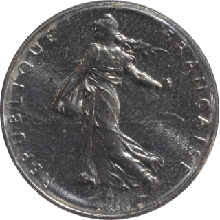 France - Ve République (1958-présent), 1 Franc, 1982, BE sous scellé