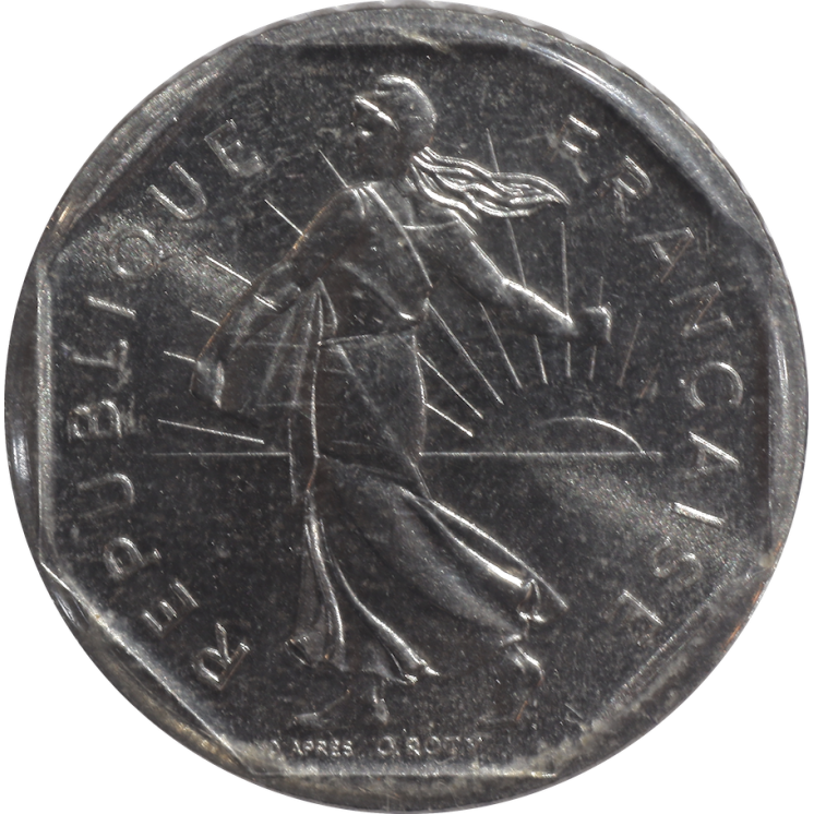 France - Ve République (1958-présent), 2 Francs, 1982, BE sous scellé