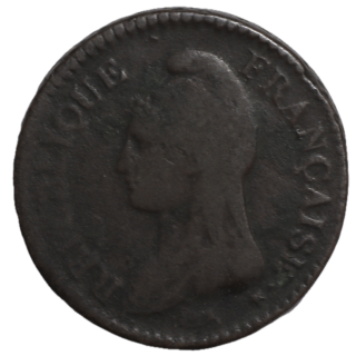 France - Ier République (1792-1804), 1 Décime, An 7, D (Lyon)