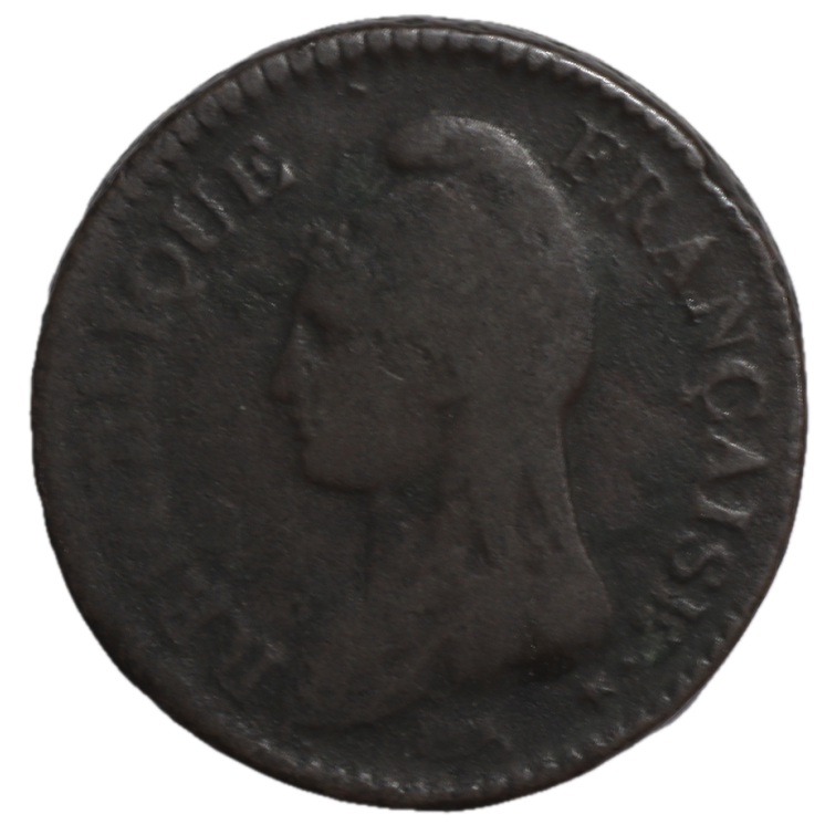France - Ier République (1792-1804), 1 Décime, An 7, D (Lyon)