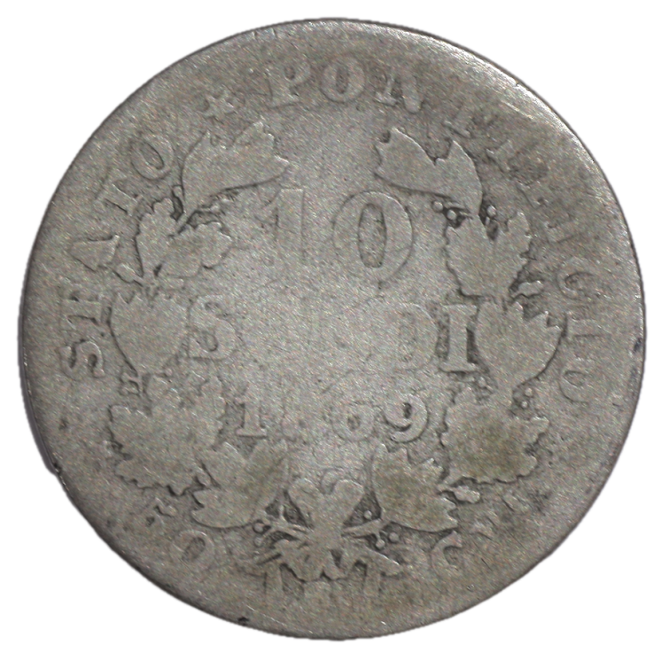Vatican - Pie IX (1846-1878), 10 Soldi, 1969