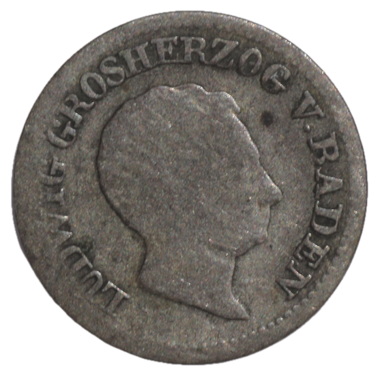 Allemagne - Ludwig Ier Baden (1825-1848), 3 Kreuzer, 1830