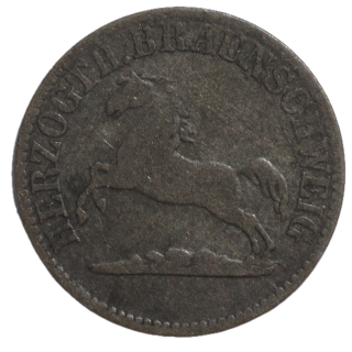 Allemagne - Duché de Brunswick, Guillaume IV (1830-1884), 1/2 Groschen, 1860