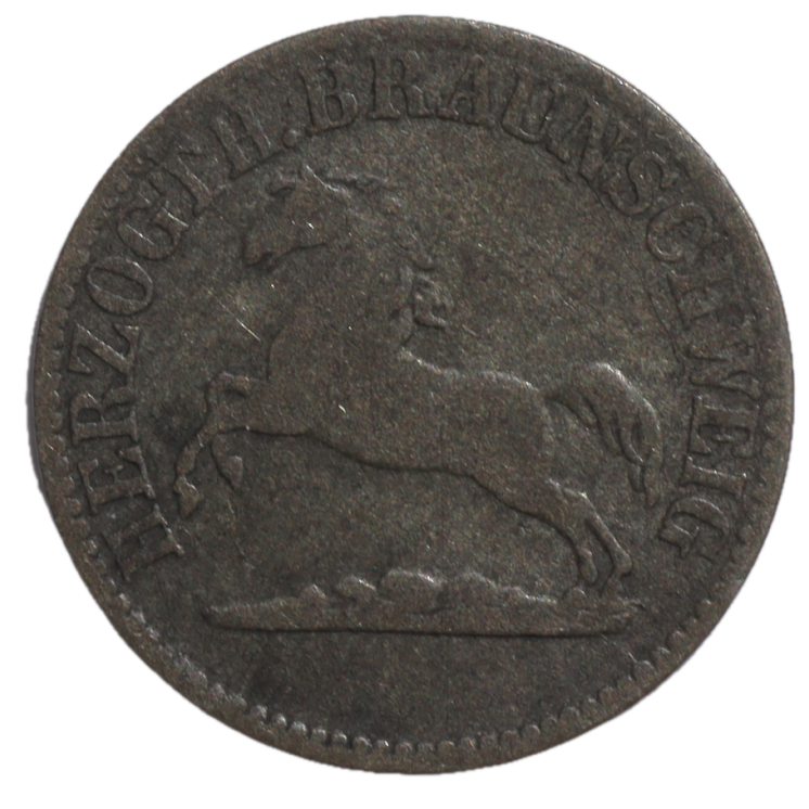 Allemagne - Duché de Brunswick, Guillaume IV (1830-1884), 1/2 Groschen, 1860