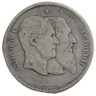 Belgique - Leopold I et Leopold II (1830-1880), 1 Franc, 1880