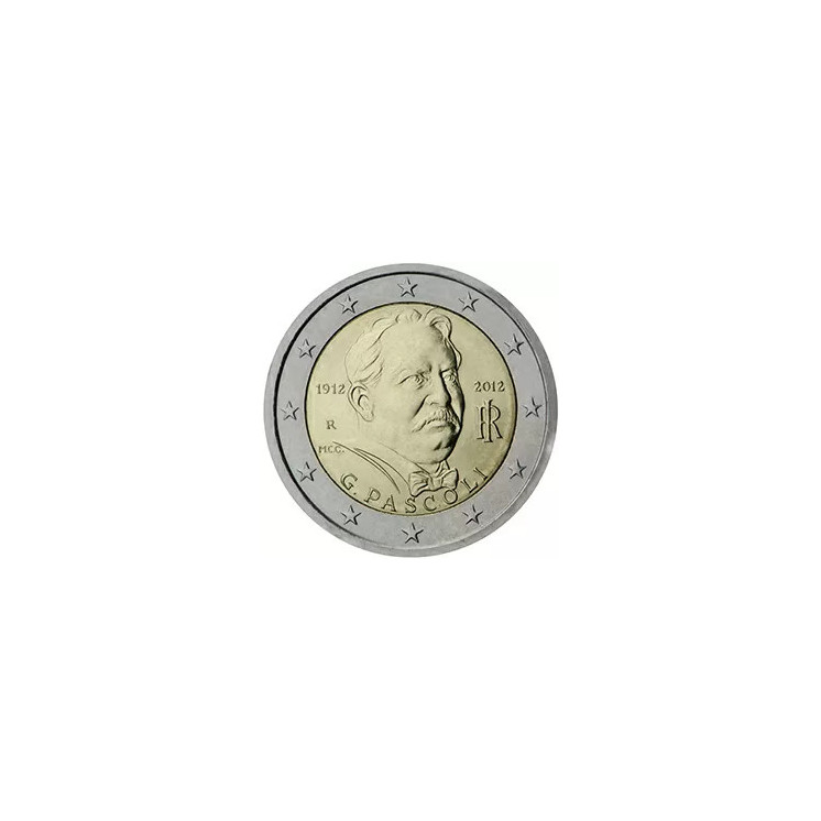 2012 - Italie, 2 Euros 100e anniversaire de la mort de Giovanni Pascoli