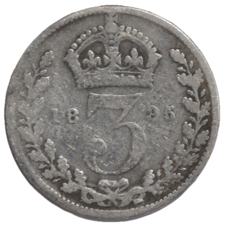 Angleterre - Victoria (1837-1901), 3 Pence, 1895