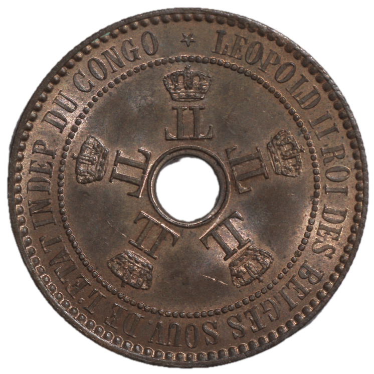 Congo Belge - Leopold II (1885-1908), 5 centimes, 1887