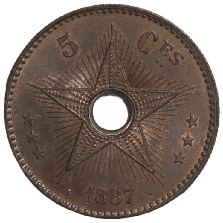 Congo Belge - Leopold II (1885-1908), 5 centimes, 1887