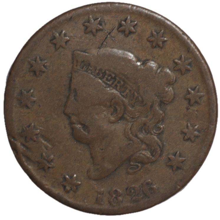 Etats-Unis - République (1776-présent), 1 Cent, 1826