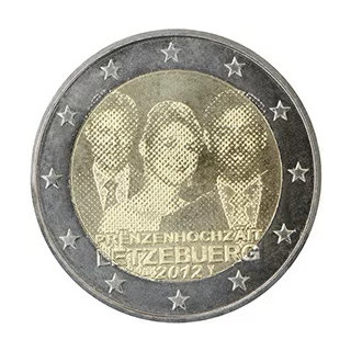 2012 - Luxembourg, 2 euros mariage du Prince Guillaume, Grand-Duc héritier du Luxembourg