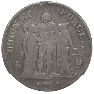 France - Ière République (1792-1804), 5 Francs, An 7, A (Paris)