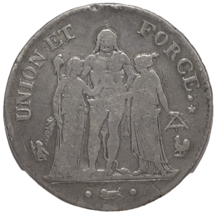 France - Ière République (1792-1804), 5 Francs, An 7, A (Paris)