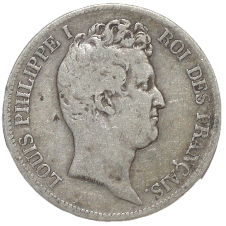 France - Louis Philippe Ier (1830-1848), 5 Francs , Tranche en creux, 1831, L (Bayonne)