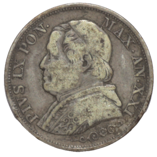 Vatican - Pie IX (1846-1878), 1 Lira, 1866, 5 (Rome)