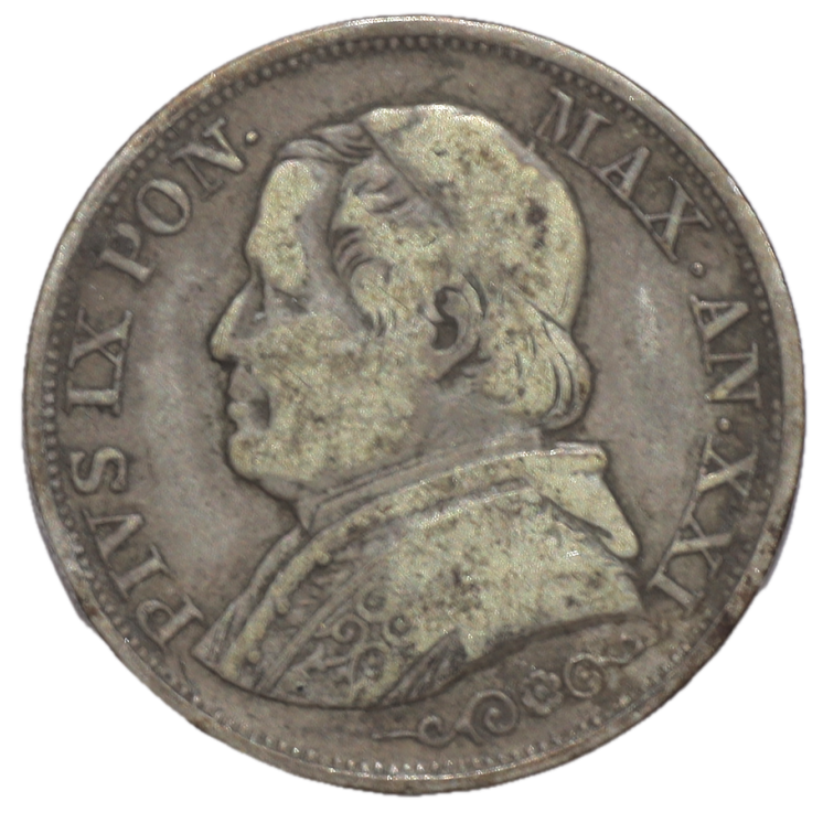 Vatican - Pie IX (1846-1878), 1 Lira, 1866, 5 (Rome)