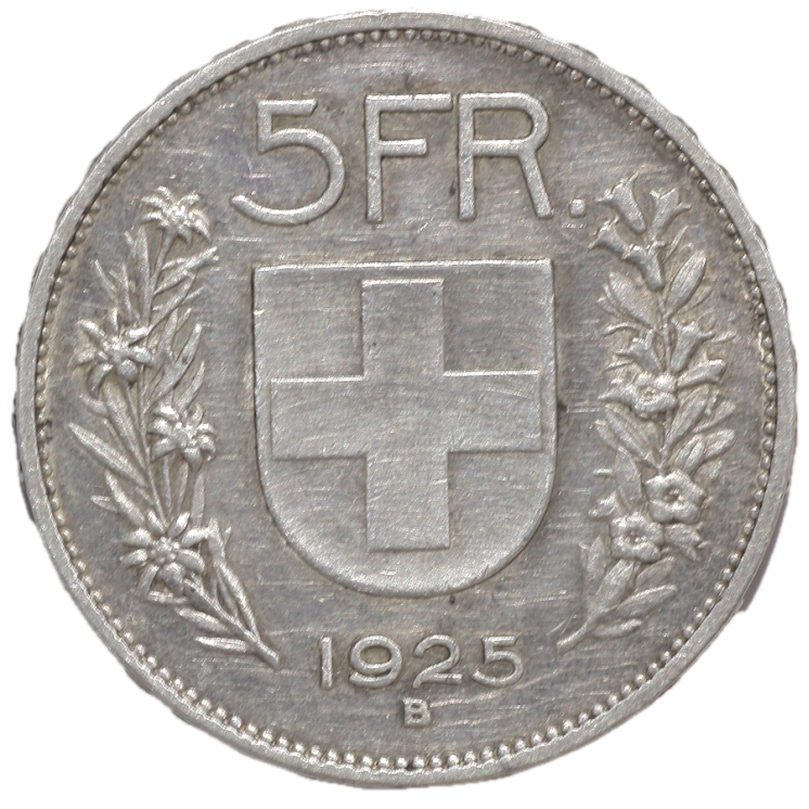Suisse - République Fédérale (1848-présent), 5 Francs, 1825, B (Berne)