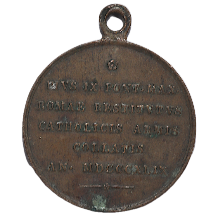 Vatican - Pie IX (1846-1878), Médaille Bronze, 1849