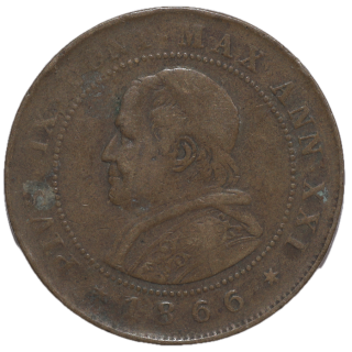 Vatican - Pie IX (1846-1878), 2 Soldi, 1866
