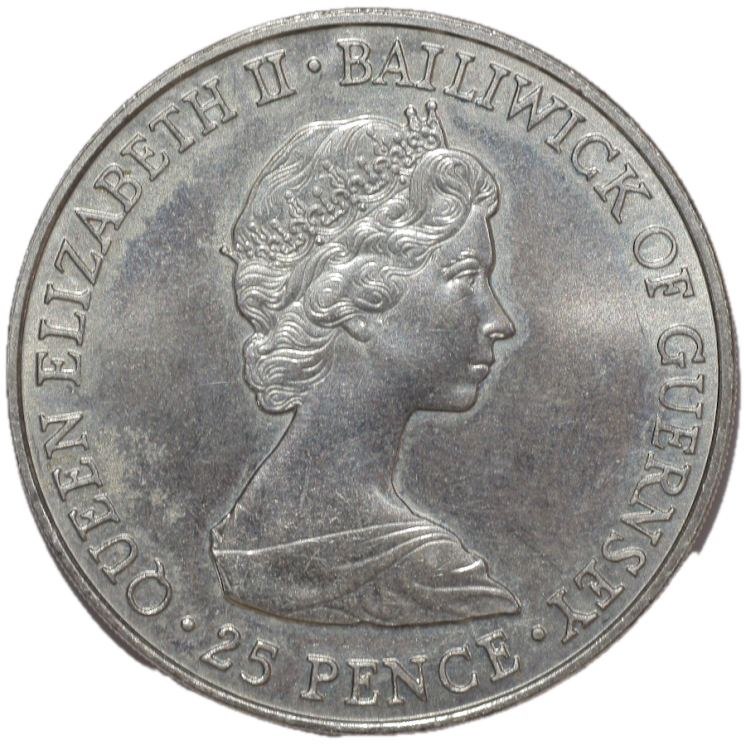 Guernesey - Elizabeth II (1952-2022), 25 Pence, 1980