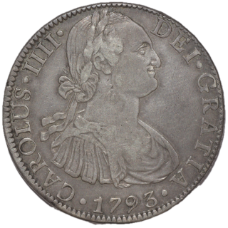 Mexique - Charles IV (1788-1808), 8 Réales, 1793, Mo (Mexico)