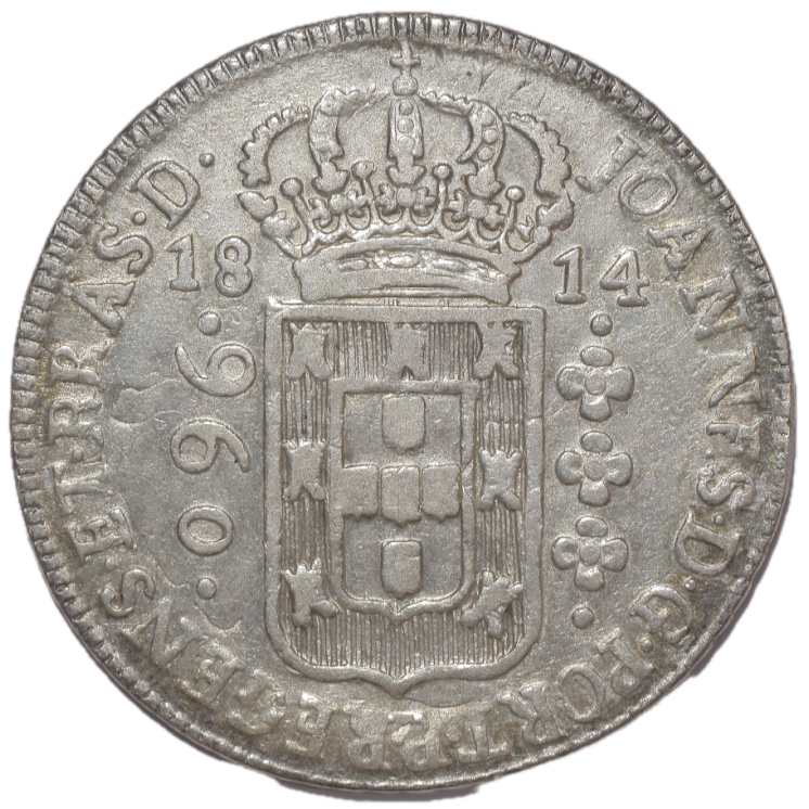 Brésil - Jean VI (1799-1822), 960 Reis, 1814, B (Bahia)