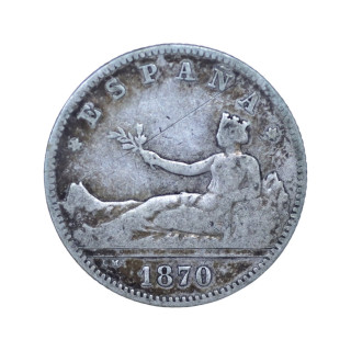 1 Pesetas, Espagne 1870