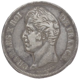 France - Charles X (1824-1830), 5 Francs, 1828, L (Bayonne)