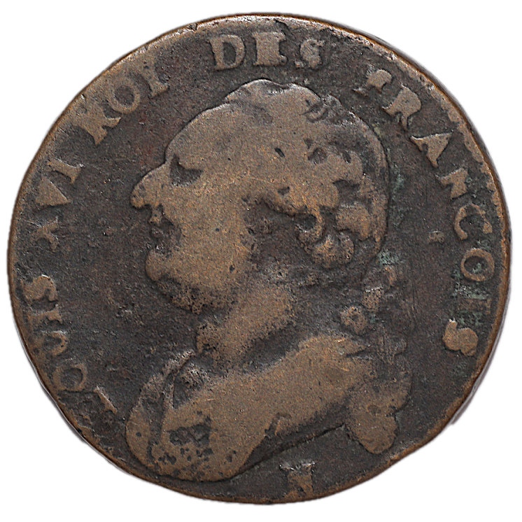 France - Louis XVI (1774-1793), 12 Deniers, 1792, N (Montpellier)