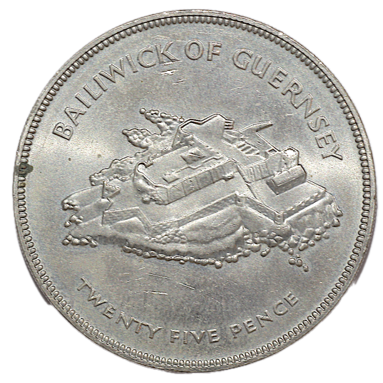 Guernesey - Elizabeth II (1952-2022), 25 Pence, 1977