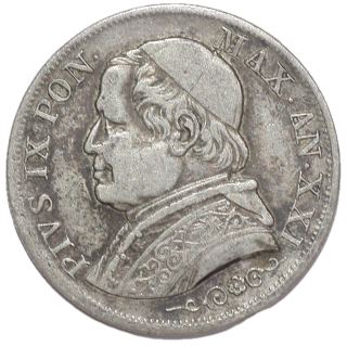 Vatican - Pie IX (1846-1878), 1 Lira, 1866, R (Rome)