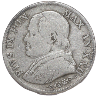 Vatican - Pie IX (1846-1878), 1 Lira, 1867, R (Rome)