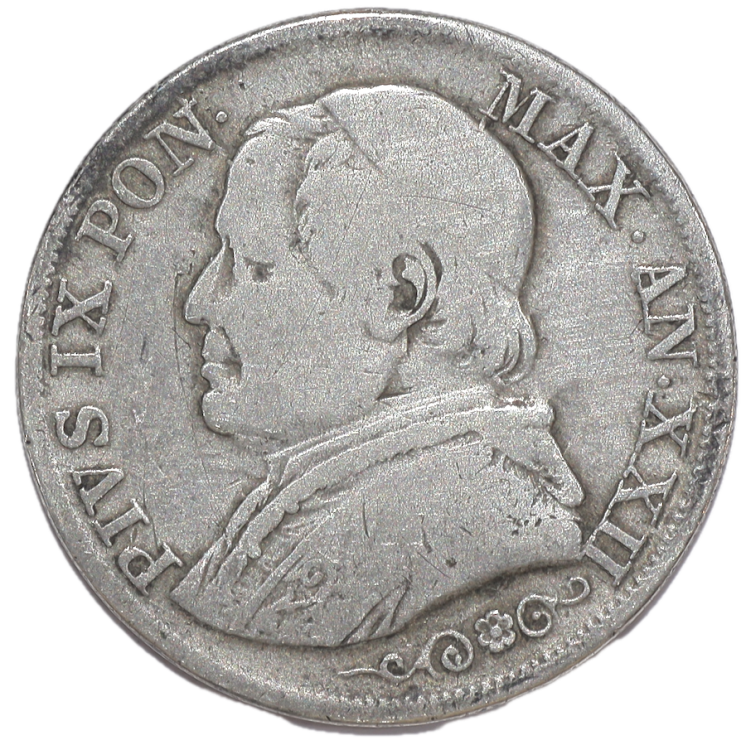 Vatican - Pie IX (1846-1878), 1 Lira, 1867, R (Rome)