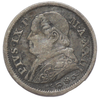 Vatican - Pie IX (1846-1878), 10 Soldi, 1868, R (Rome)
