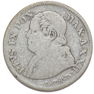 Vatican - Pie IX (1846-1878), 10 Soldi, 1868, R (Rome)