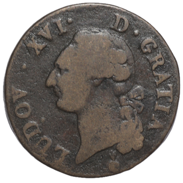 France - Louis XVI (1774-1793), 1 Sol, 1791, AA (Metz)