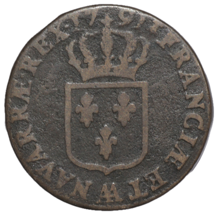 France - Louis XVI (1774-1793), 1 Sol, 1791, AA (Metz)